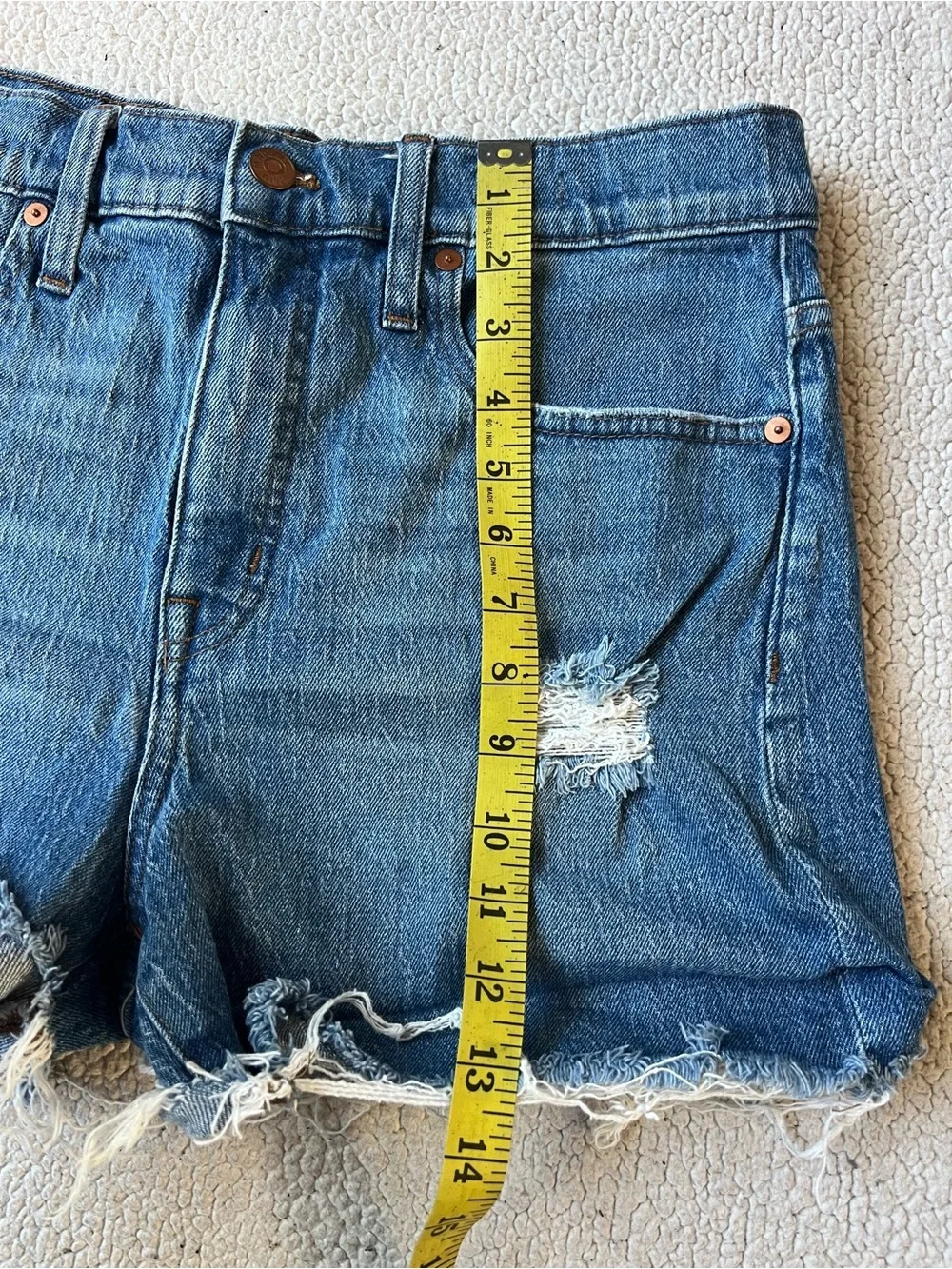 MADEWELL HIGH RISE DENIM SHORTS 29 WOMENS - Picture 7 of 9